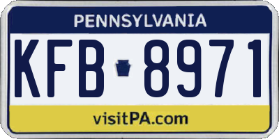 PA license plate KFB8971
