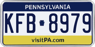 PA license plate KFB8979