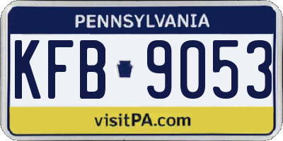PA license plate KFB9053