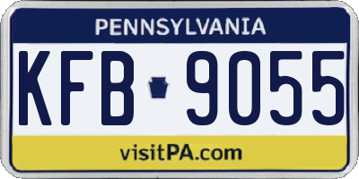 PA license plate KFB9055