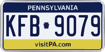 PA license plate KFB9079