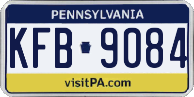 PA license plate KFB9084