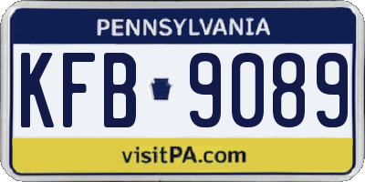 PA license plate KFB9089