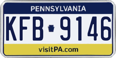 PA license plate KFB9146