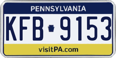 PA license plate KFB9153