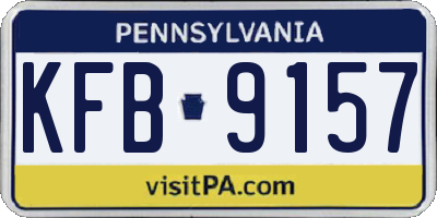 PA license plate KFB9157
