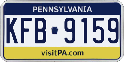 PA license plate KFB9159