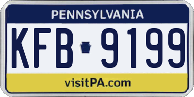PA license plate KFB9199
