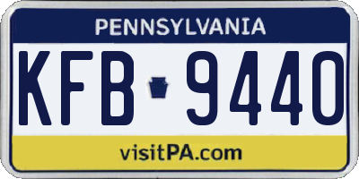 PA license plate KFB9440