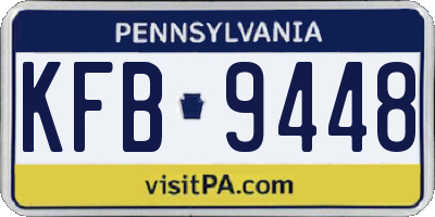 PA license plate KFB9448