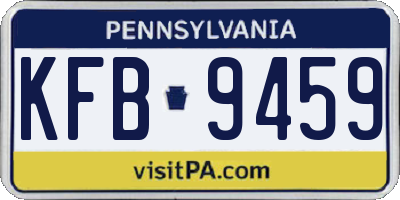PA license plate KFB9459