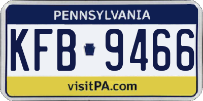PA license plate KFB9466