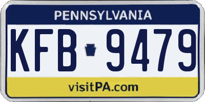 PA license plate KFB9479