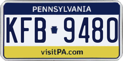 PA license plate KFB9480