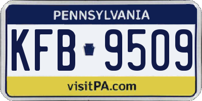 PA license plate KFB9509