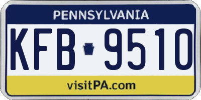 PA license plate KFB9510