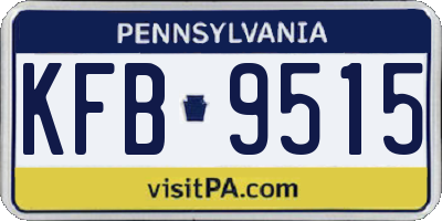 PA license plate KFB9515