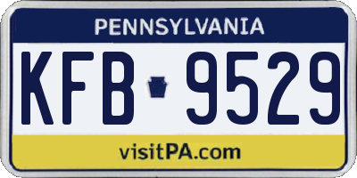 PA license plate KFB9529