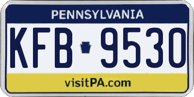 PA license plate KFB9530