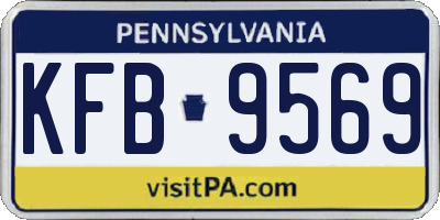 PA license plate KFB9569