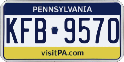 PA license plate KFB9570