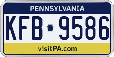 PA license plate KFB9586