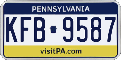 PA license plate KFB9587