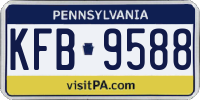 PA license plate KFB9588