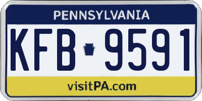 PA license plate KFB9591