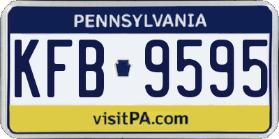 PA license plate KFB9595