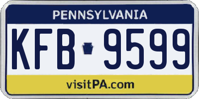 PA license plate KFB9599
