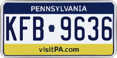 PA license plate KFB9636