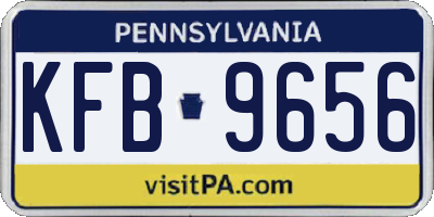 PA license plate KFB9656