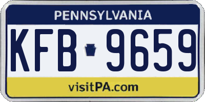 PA license plate KFB9659