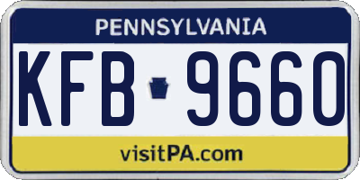 PA license plate KFB9660