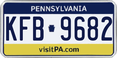PA license plate KFB9682