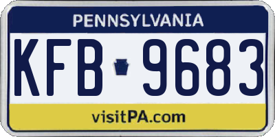 PA license plate KFB9683