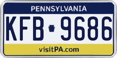 PA license plate KFB9686