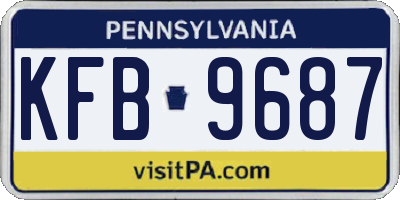 PA license plate KFB9687