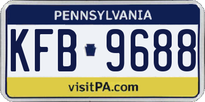 PA license plate KFB9688