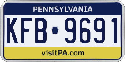 PA license plate KFB9691