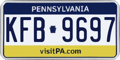 PA license plate KFB9697