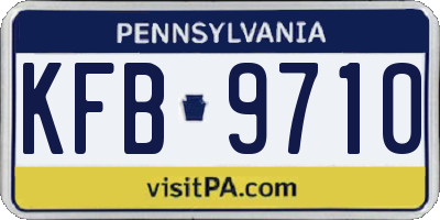 PA license plate KFB9710