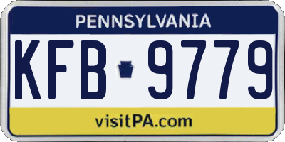 PA license plate KFB9779