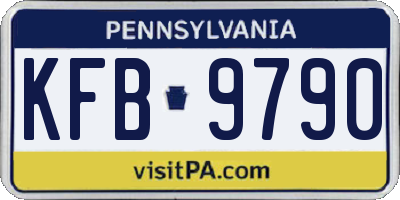 PA license plate KFB9790