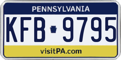 PA license plate KFB9795