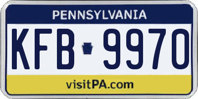 PA license plate KFB9970