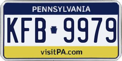 PA license plate KFB9979