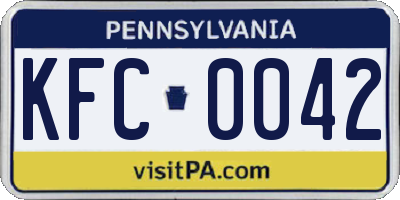 PA license plate KFC0042