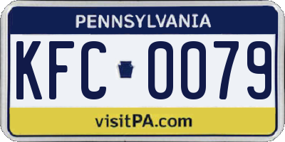 PA license plate KFC0079